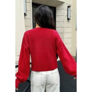 Knit Solid Round Neck Button Down Cardigan Knit Solid Round Neck Button Down Cardigan