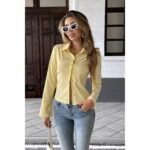 Women’s Slim Fit Striped Button-Down Shirt - Image 2