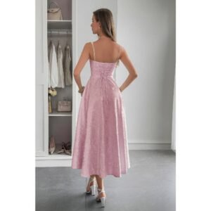 Solid Floral Jacquard Lace High Waist Dress Solid Floral Jacquard Lace High Waist Dress
