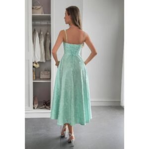 Solid Floral Jacquard Lace High Waist Dress Solid Floral Jacquard Lace High Waist Dress