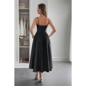 Solid Floral Jacquard Lace High Waist Dress Solid Floral Jacquard Lace High Waist Dress