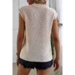 American Flag Print Crew Neck Cap Sleeve Vest - Image 4