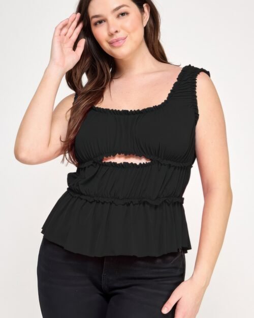 Plus Size Ruffled Tank