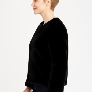 Faux Fur Trim Cape Faux Fur Trim Cape