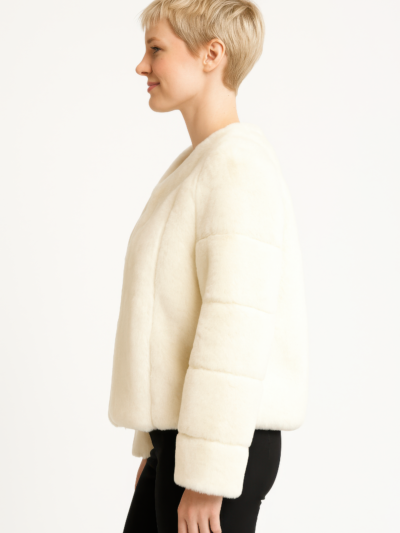 Faux Fur Trim Cape Faux Fur Trim Cape