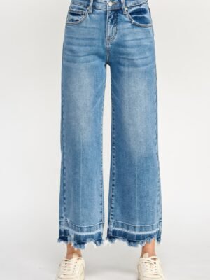 Tummy Control High Rise Crop Wide W/ Released Hem