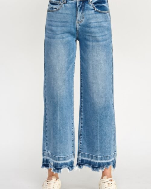 Tummy Control High Rise Crop Wide W/ Released Hem