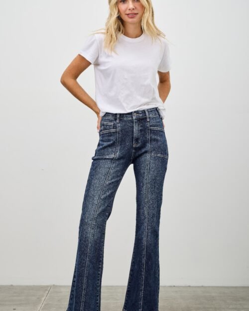 high rise boot cut with seam detail