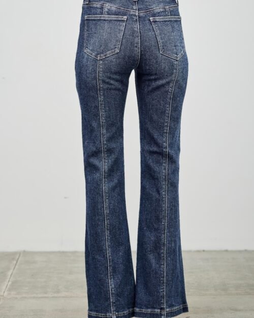 high rise boot cut with seam detail