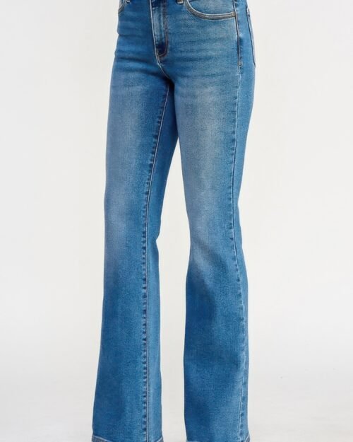 tummy control mid rise skinny bootcut