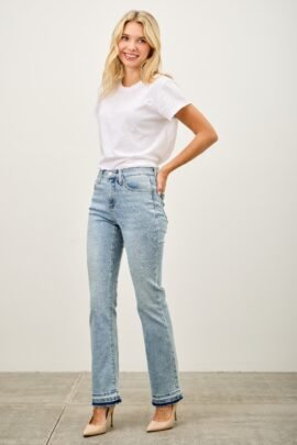 Mid Rise Flare With Released Hem Mid Rise Flare With Released Hem