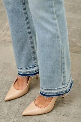 Mid Rise Flare With Released Hem Mid Rise Flare With Released Hem