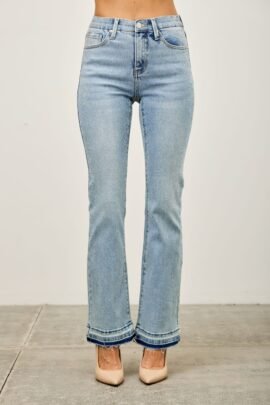 Mid Rise Flare With Released Hem Mid Rise Flare With Released Hem