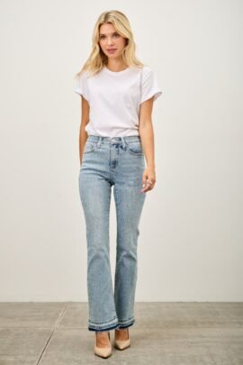 Mid Rise Flare With Released Hem Mid Rise Flare With Released Hem