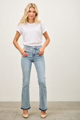 Mid Rise Flare With Released Hem Mid Rise Flare With Released Hem