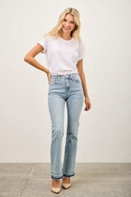 Mid Rise Flare With Released Hem Mid Rise Flare With Released Hem