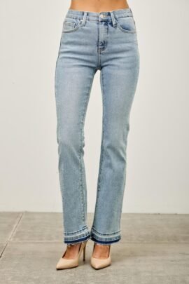 Mid Rise Flare With Released Hem Mid Rise Flare With Released Hem
