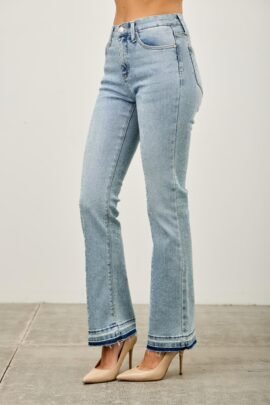 Mid Rise Flare With Released Hem Mid Rise Flare With Released Hem