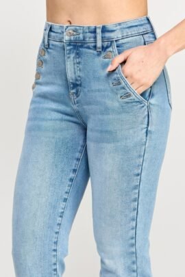 High Rise Straight With Button Pocket High Rise Straight With Button Pocket