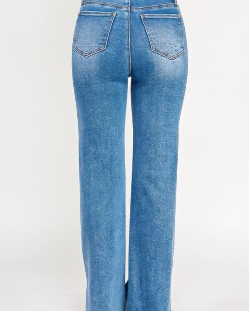 plus high rise straight with jewel buttons