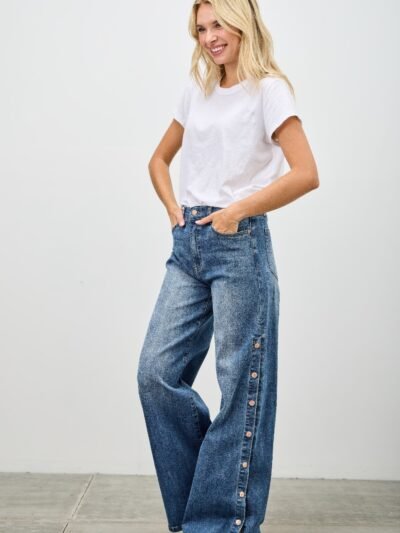 High Rise Wide Leg With Snap Buttons High Rise Wide Leg With Snap Buttons