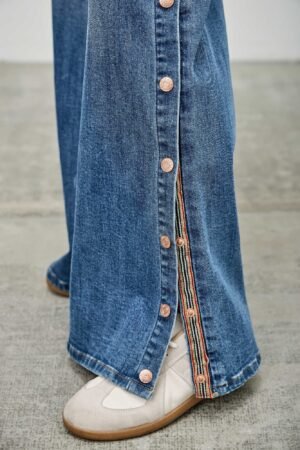 High Rise Wide Leg With Snap Buttons High Rise Wide Leg With Snap Buttons