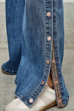 High Rise Wide Leg With Snap Buttons High Rise Wide Leg With Snap Buttons