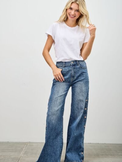 High Rise Wide Leg With Snap Buttons High Rise Wide Leg With Snap Buttons
