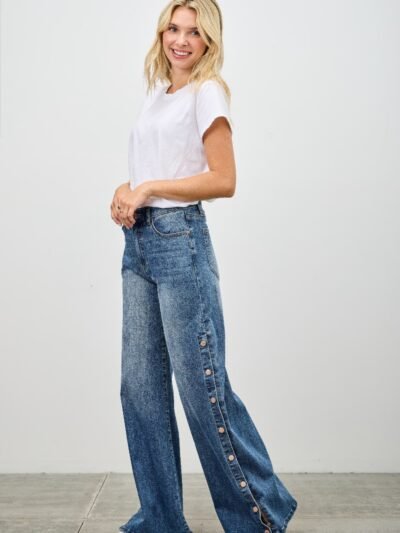 High Rise Wide Leg With Snap Buttons High Rise Wide Leg With Snap Buttons