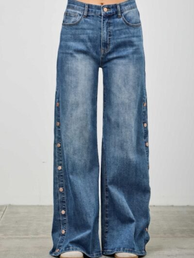 High Rise Wide Leg With Snap Buttons High Rise Wide Leg With Snap Buttons