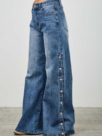 High Rise Wide Leg With Snap Buttons High Rise Wide Leg With Snap Buttons