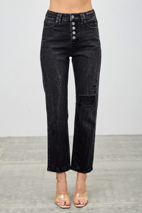 High Rise Slim Fit With Button Fly