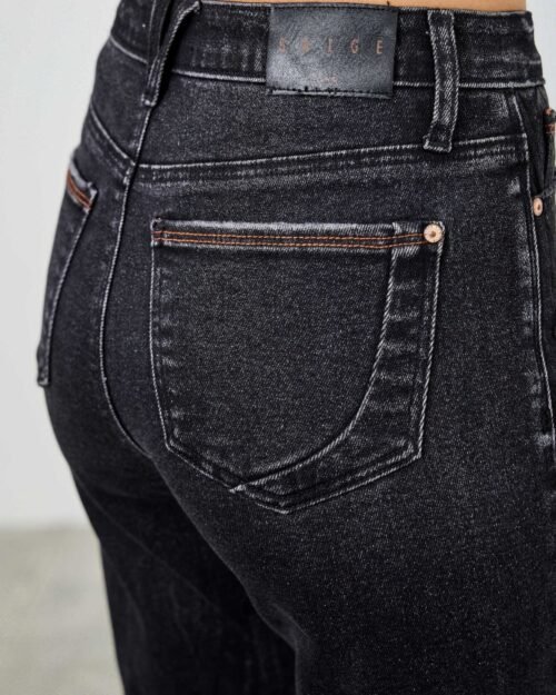 high rise slim fit with button fly