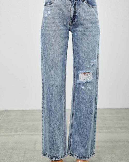 Mid Rise Relaxed Straight With Destroy