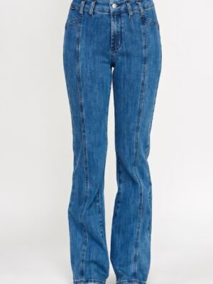 Hige Rise Seam Detail Bell Bottom