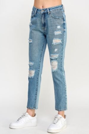 High Rise Distressed Relaxed Straight High Rise Distressed Relaxed Straight