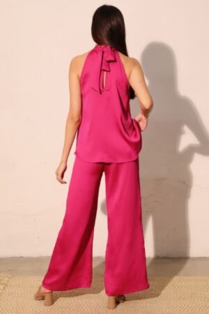 Hammered Satin Halter Bubble Top Hammered Satin Halter Bubble Top