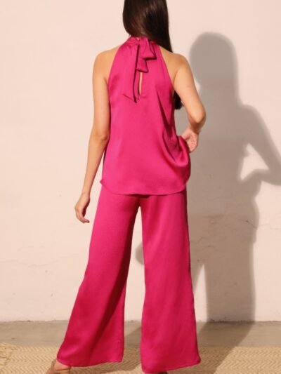 Hammered Satin Halter Bubble Top Hammered Satin Halter Bubble Top