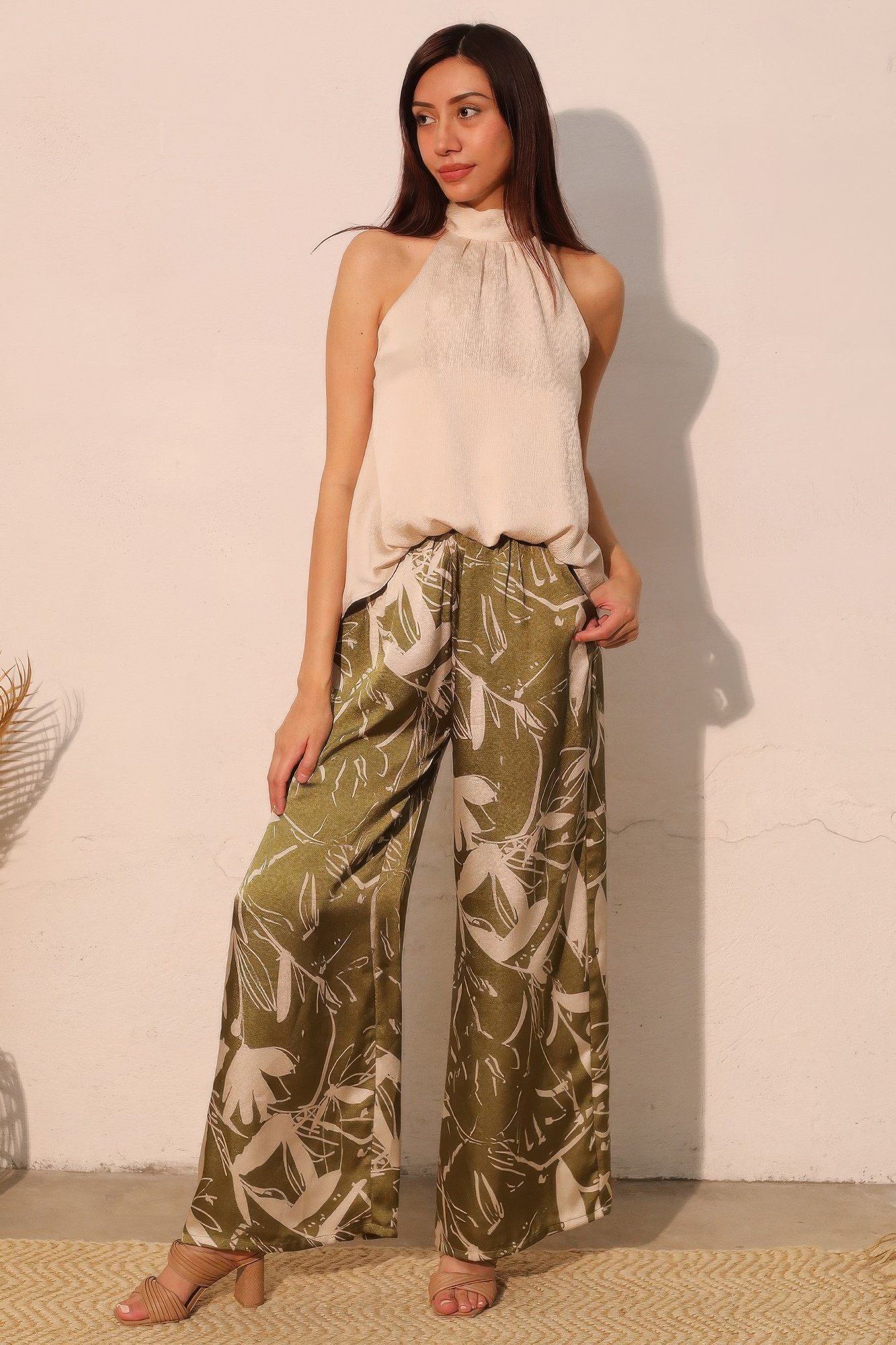 hammered satin halter bubble top - image 15