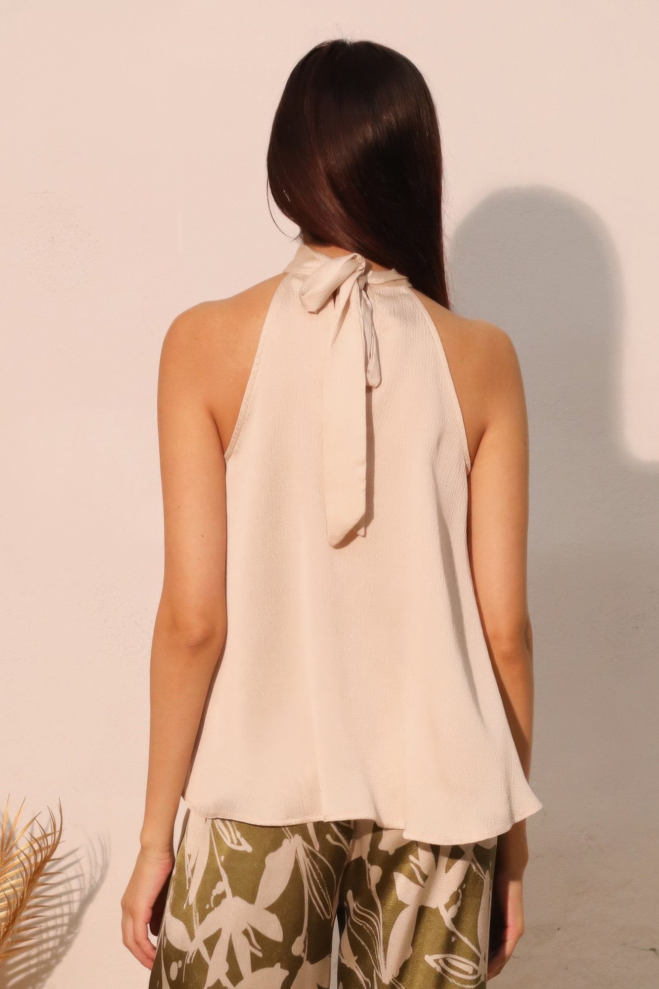 hammered satin halter bubble top - image 17