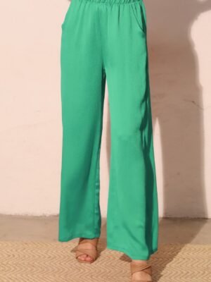 Hammered Satin Pocket Pants
