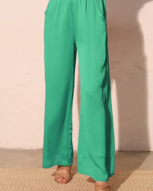 Hammered Satin Pocket Pants