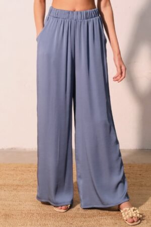Washed Poly Silk Pocket Pants Washed Poly Silk Pocket Pants