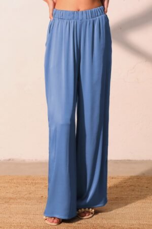 Washed Poly Silk Pocket Pants Washed Poly Silk Pocket Pants