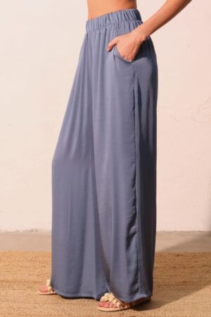 Washed Poly Silk Pocket Pants Washed Poly Silk Pocket Pants