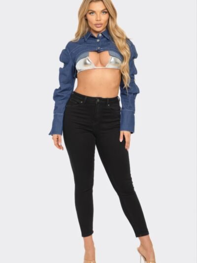 Button Down Denim Bolero