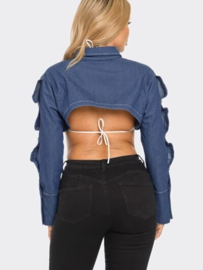 Button Down Denim Bolero Button Down Denim Bolero
