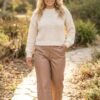 Faux Leather Wide Leg Pants