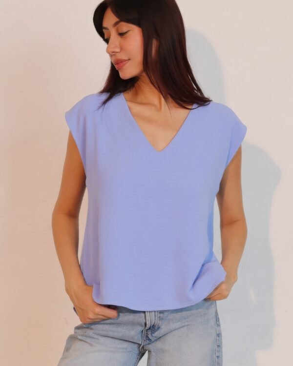 Matte Crepe Low Back Loose Top