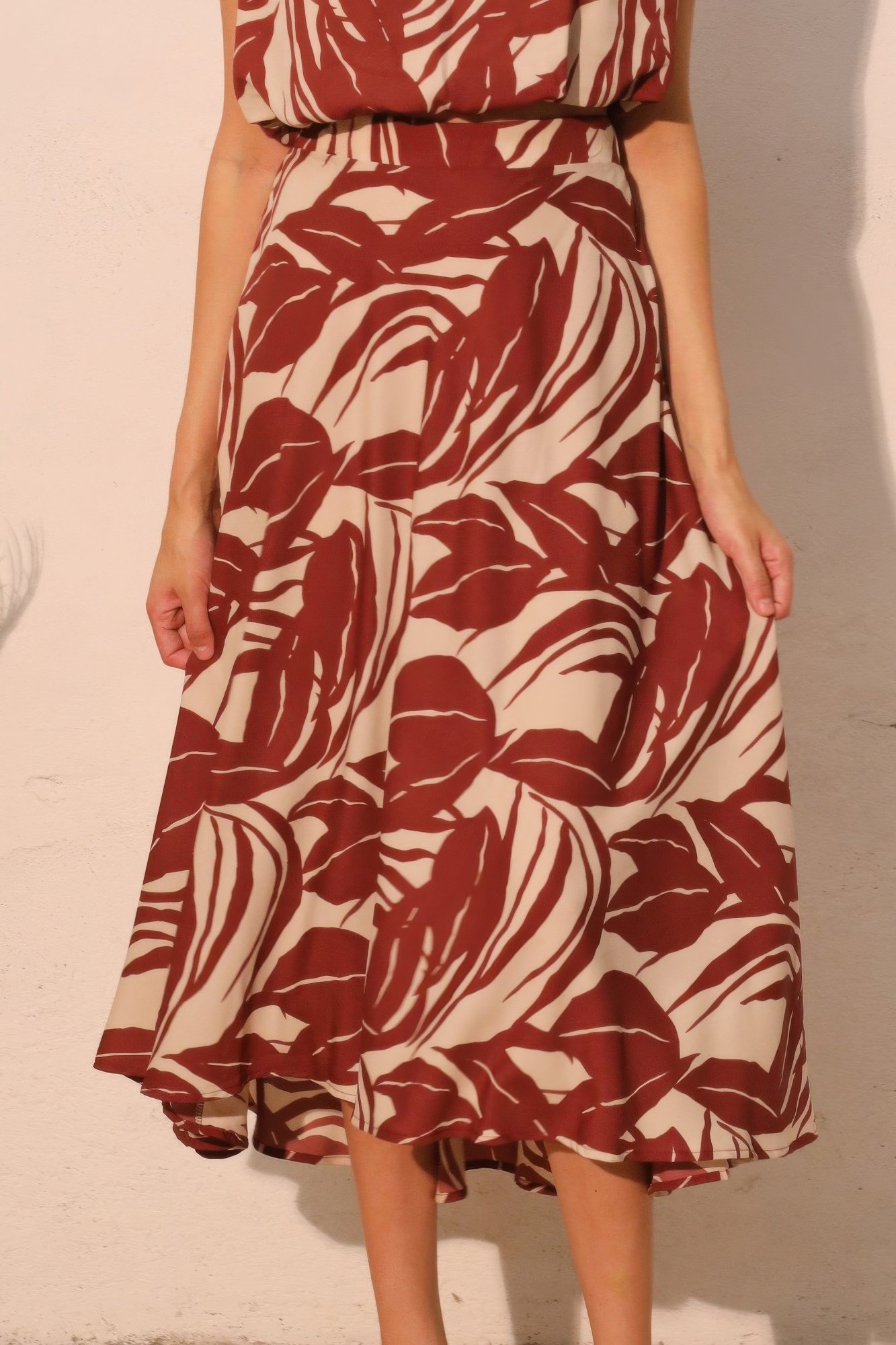 lucca leaf midi swing skirt - image 6